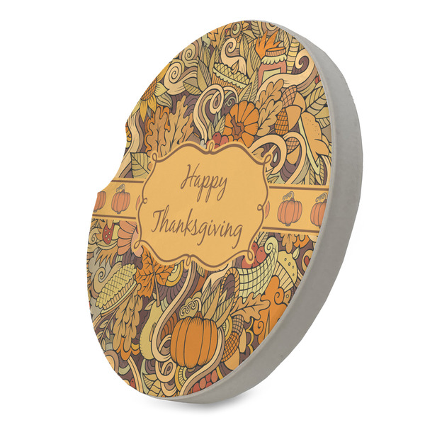 Thanksgiving Sandstone Car Coaster - STANDING ANGLE