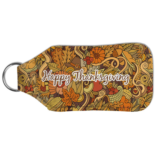 Thanksgiving Sanitizer Holder Keychain - Large (Back)