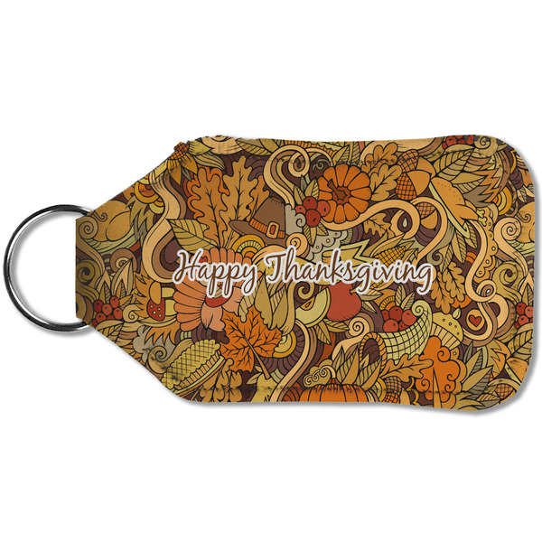 Thanksgiving Sanitizer Holder Keychain - Small (Back)