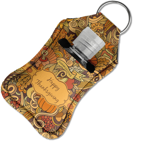 Thanksgiving Sanitizer Holder Keychain - Small in Case