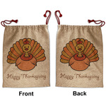Thanksgiving Santa Sack - Front & Back