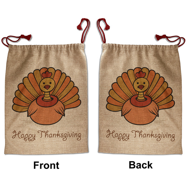 Custom Thanksgiving Santa Sack - Front & Back