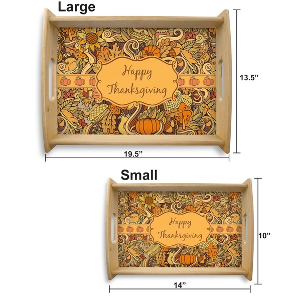 Thanksgiving Serving Tray Wood Sizes