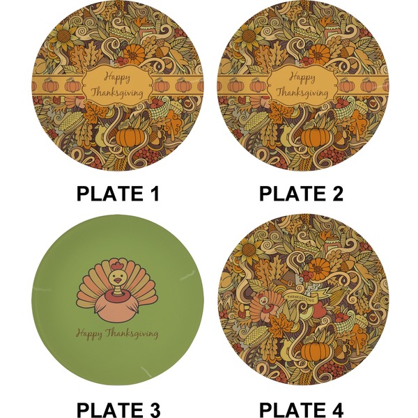 Thanksgiving Set of Appetizer / Dessert Plates (Approval)