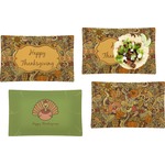 Thanksgiving Set of 4 Glass Rectangular Lunch / Dinner Plate (Personalized)