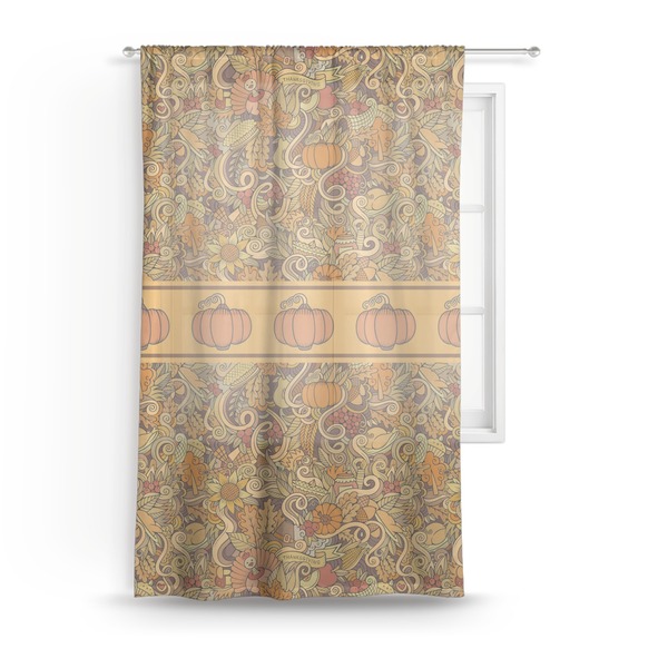 Custom Thanksgiving Sheer Curtain - 50"x84"