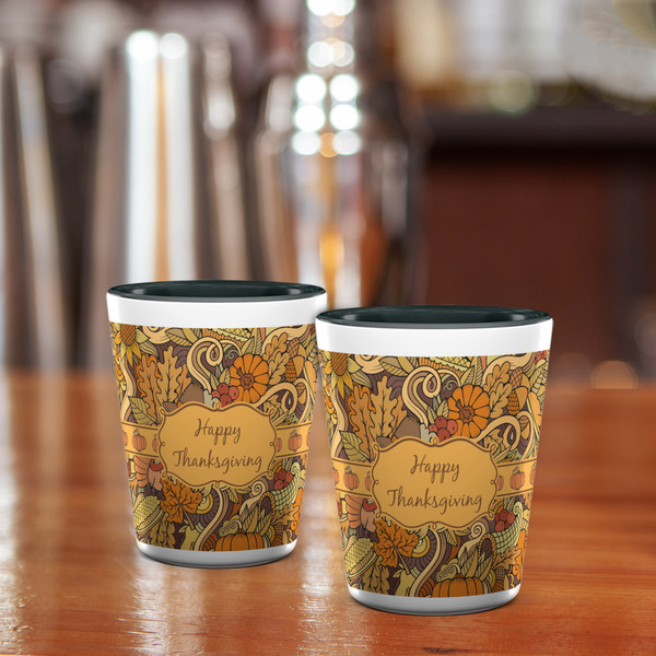Thanksgiving Shot Glass - Two Tone - LIFESTYLE