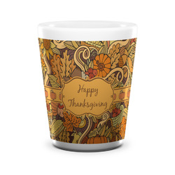 Thanksgiving Ceramic Shot Glass - 1.5 oz - White - Single