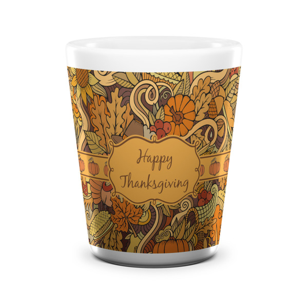 Thanksgiving Shot Glass - White - FRONT