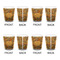 Thanksgiving Shot Glass - White - Set of 4 - APPROVAL