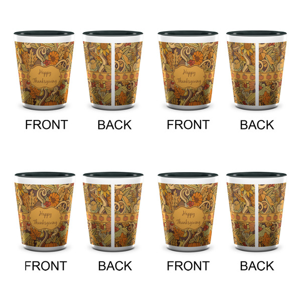 Thanksgiving Shot Glassess - Two Tone - Set of 4 - APPROVAL