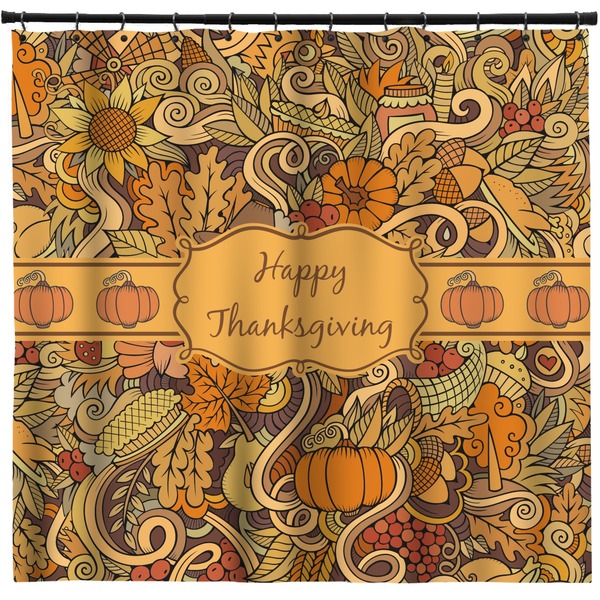 Custom Thanksgiving Shower Curtain (Personalized)