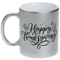 Thanksgiving Metallic Silver Mug
