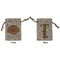 Thanksgiving Small Burlap Gift Bag - Front and Back