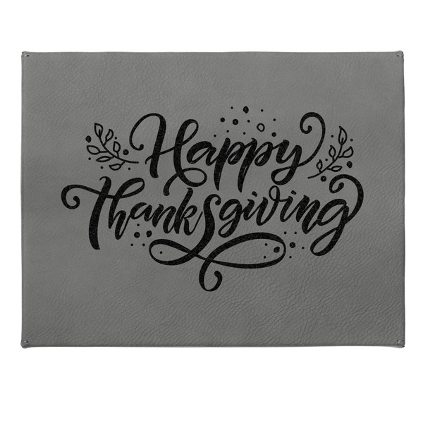 Thanksgiving Small Engraved Gift Box with Leather Lid - Approval