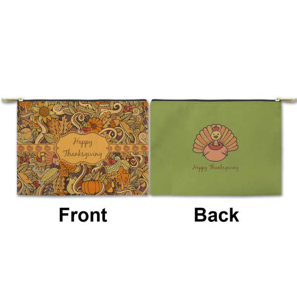 Thanksgiving Small Zipper Pouch Approval (Front and Back)