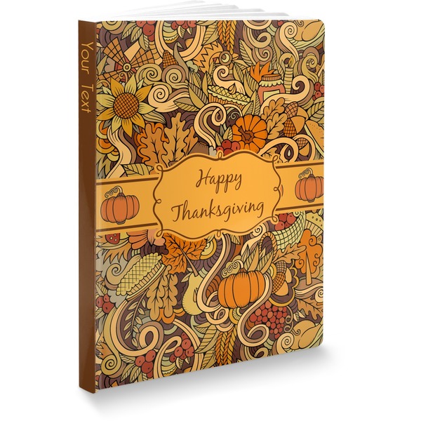 Custom Thanksgiving Softbound Notebook - 7.25" x 10" (Personalized)