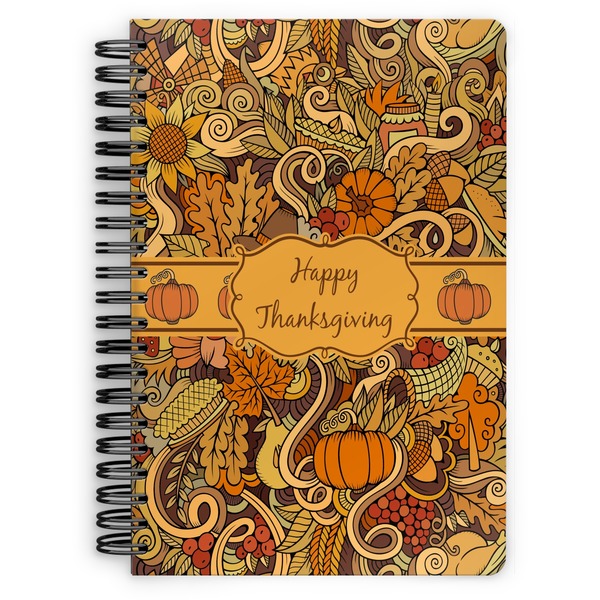 Custom Thanksgiving Spiral Notebook - 7x10