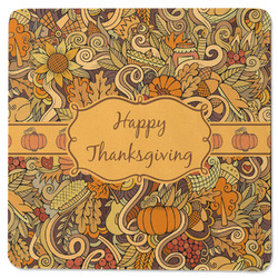 Thanksgiving Square Rubber Backed Coaster (Personalized)