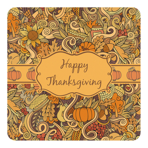 Custom Thanksgiving Square Decal - Large (Personalized)