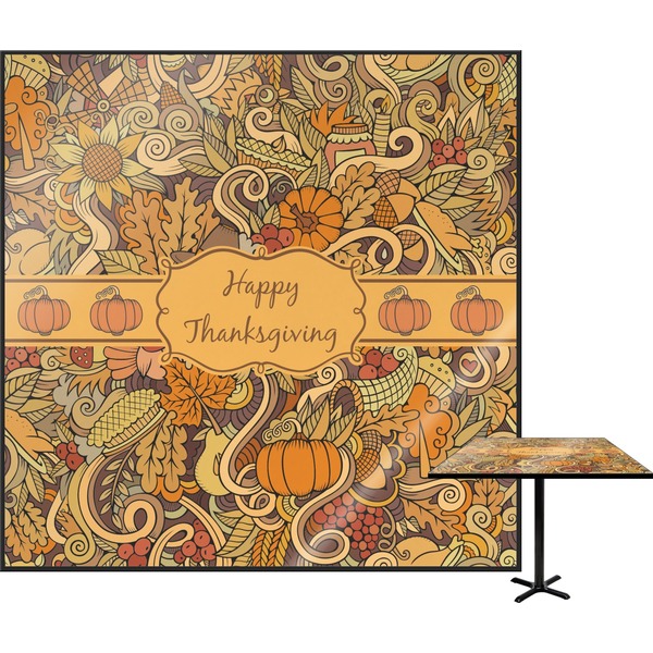 Custom Thanksgiving Square Table Top - 24" (Personalized)