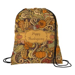 Thanksgiving Drawstring Backpack - Medium (Personalized)