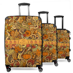 Thanksgiving 3 Piece Luggage Set - 20" Carry On, 24" Medium Checked, 28" Large Checked