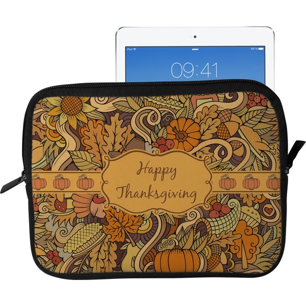 Custom Thanksgiving Tablet Case / Sleeve - Large (Personalized)
