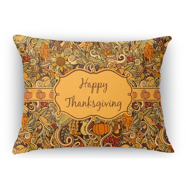 Custom Thanksgiving Rectangular Throw Pillow Case (Personalized)