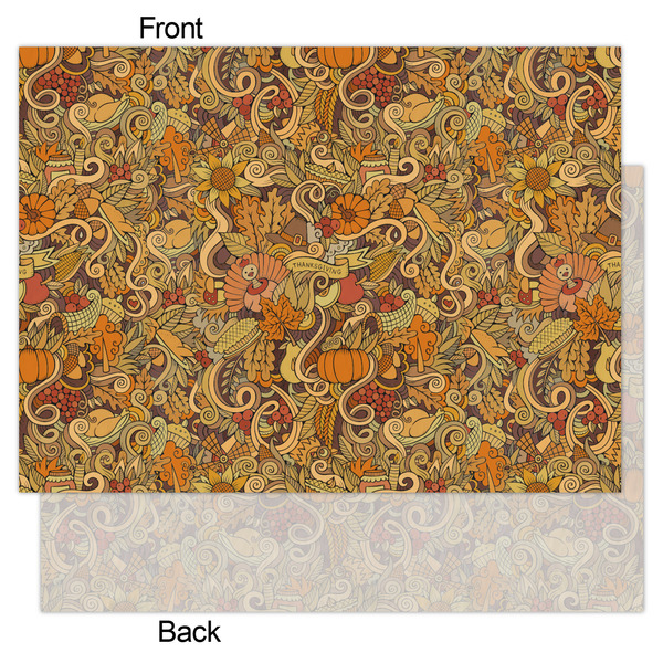 Thanksgiving Tissue Paper - Lightweight - Large - Front & Back