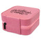 Thanksgiving Travel Jewelry Boxes - Leather - Pink - View from Rear