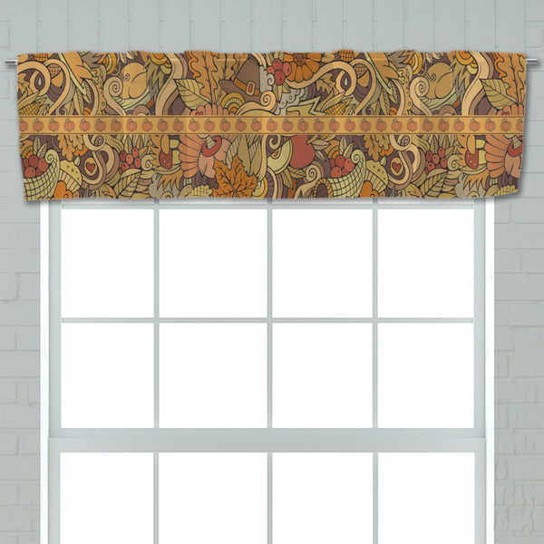 Thanksgiving Valance - Closeup on window