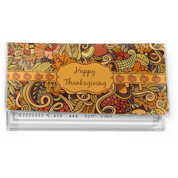 Custom Thanksgiving Vinyl Checkbook Cover (Personalized)