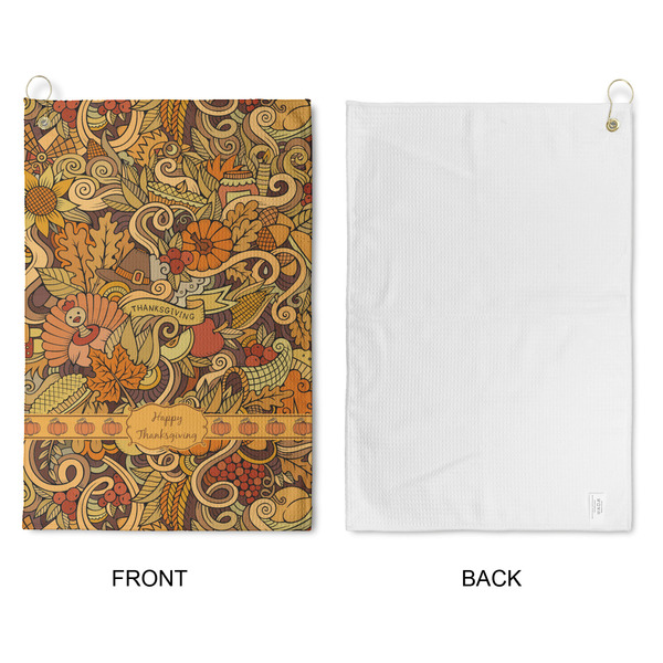 Thanksgiving Waffle Weave Golf Towel - Approval