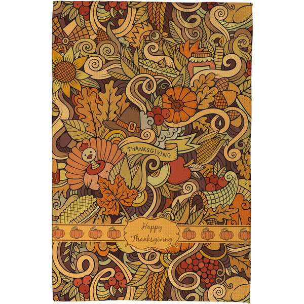 Thanksgiving Waffle Weave Towel - Full Color Print - Approval Image