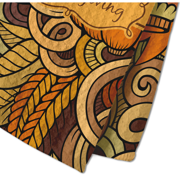 Thanksgiving Waffle Weave Towel - Closeup of Material Image