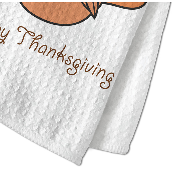 Thanksgiving Waffle Weave Towel - Closeup of Material Image