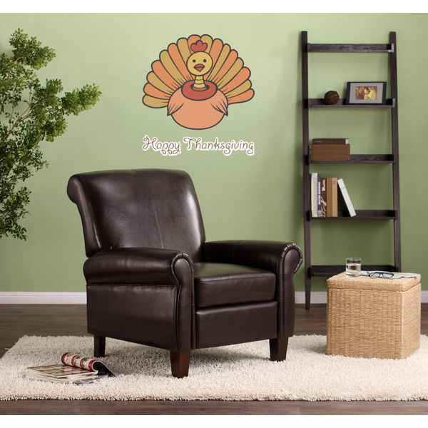 Thanksgiving Wall Graphic on Living Room Wall