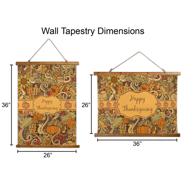 Thanksgiving Wall Hanging Tapestries - Parent/Sizing
