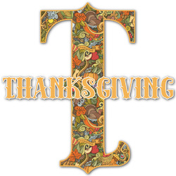 Thanksgiving Name & Initial Decal - Up to 9"x9"