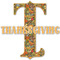 Thanksgiving Name & Initial Decal - Custom Sized