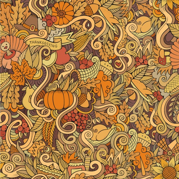 Custom Thanksgiving Wallpaper & Surface Covering (Water Activated 24"x 24" Sample)