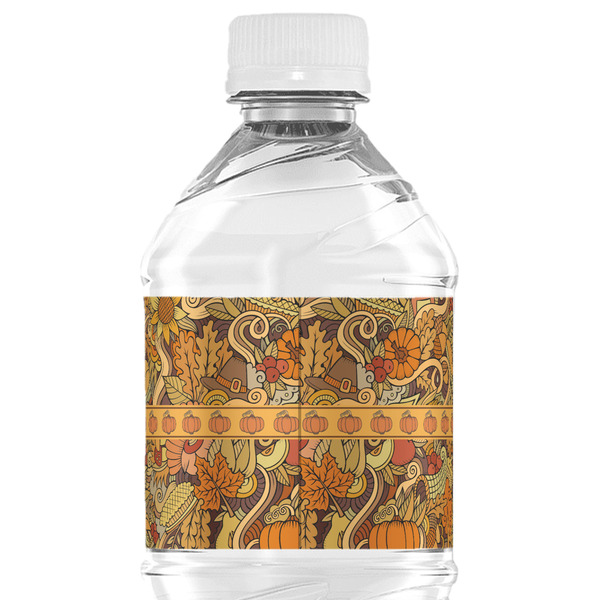 Thanksgiving Water Bottle Label - Back View