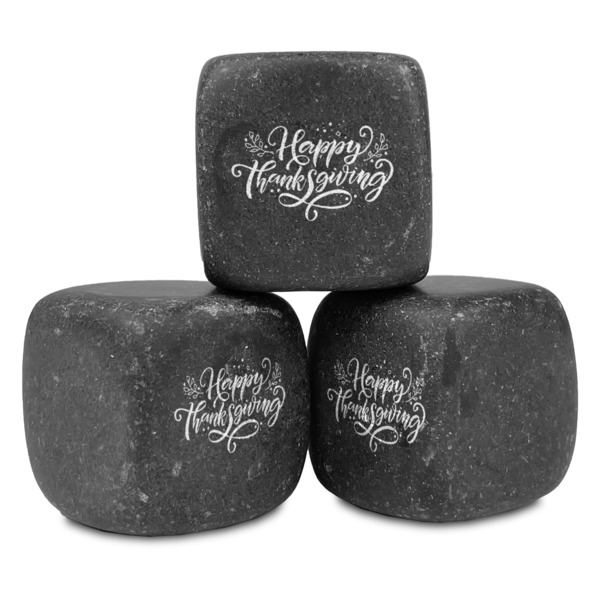 Custom Thanksgiving Whiskey Stone Set - Set of 3