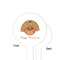 Thanksgiving White Plastic 4" Food Pick - Round - Single Sided - Front & Back