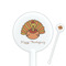 Thanksgiving 5.5" Round Plastic Stir Sticks - White - Double Sided