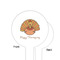 Thanksgiving White Plastic 6" Food Pick - Round - Single Sided - Front & Back