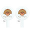 Thanksgiving White Plastic 7" Stir Stick - Double Sided - Round - Front & Back