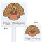Thanksgiving White Plastic Stir Stick - Double Sided - Approval
