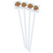 Thanksgiving White Plastic Stir Stick - Double Sided - Square - Front
